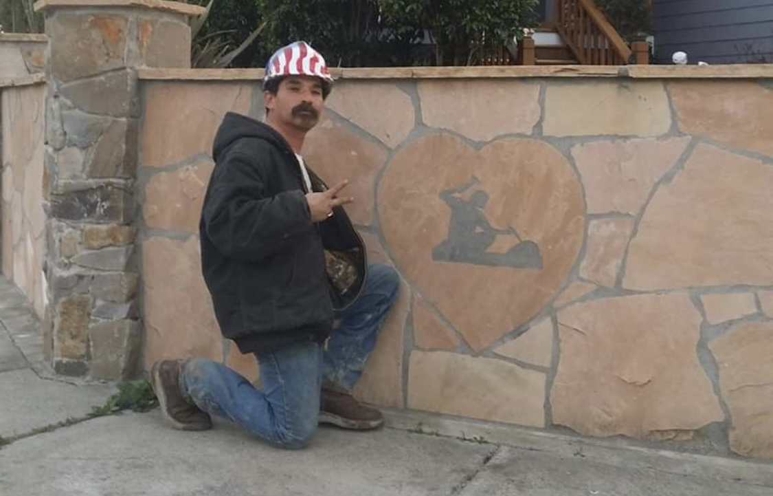 retaining wall and paver steps